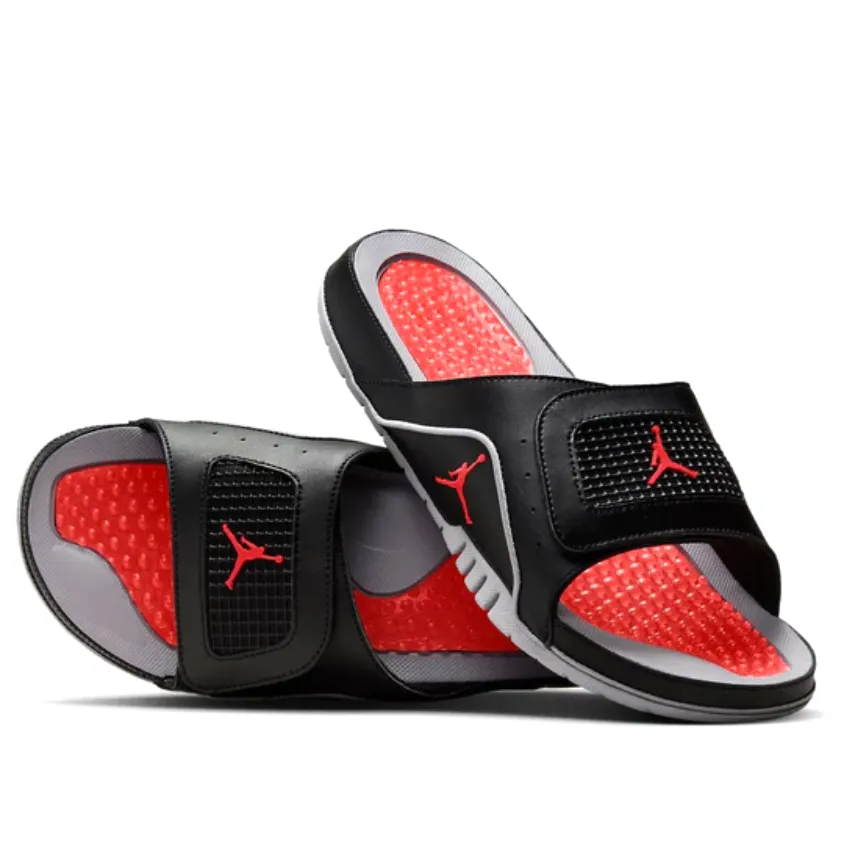 Air Jordan Hydro 4 Retro Slides "Black Cement" (532225-060)