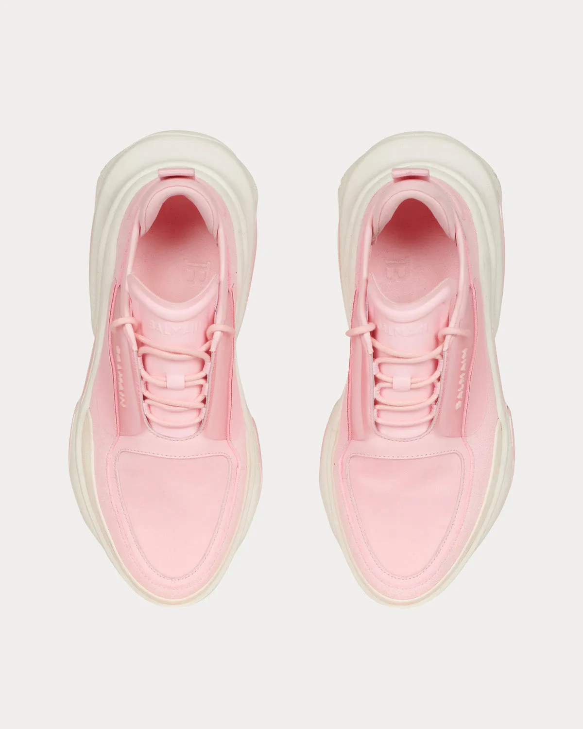 B-Bold Leather, Metal & Suede Pink Low Top Sneakers
