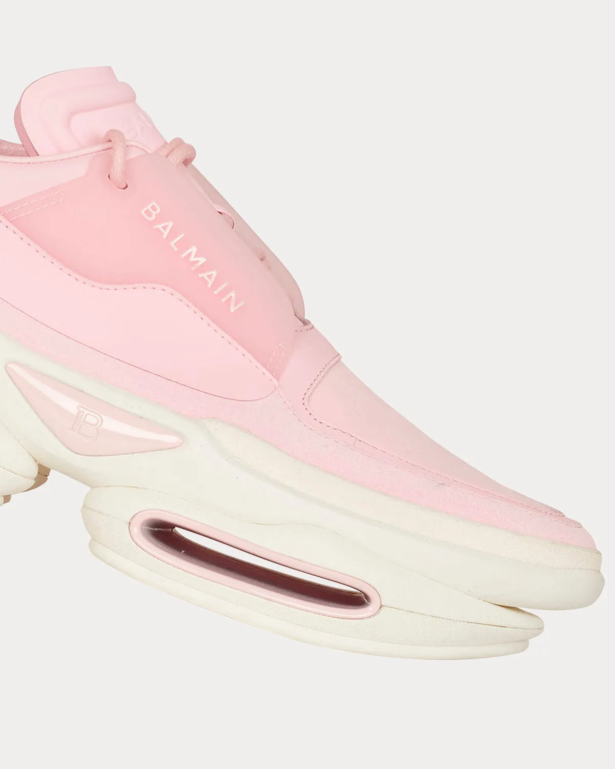 B-Bold Leather, Metal & Suede Pink Low Top Sneakers