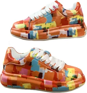 Breathable Low-top Lace-up Graffiti Running Shoes for Men Women - Ideal for Gym, Tennis, Walking, and Fashion