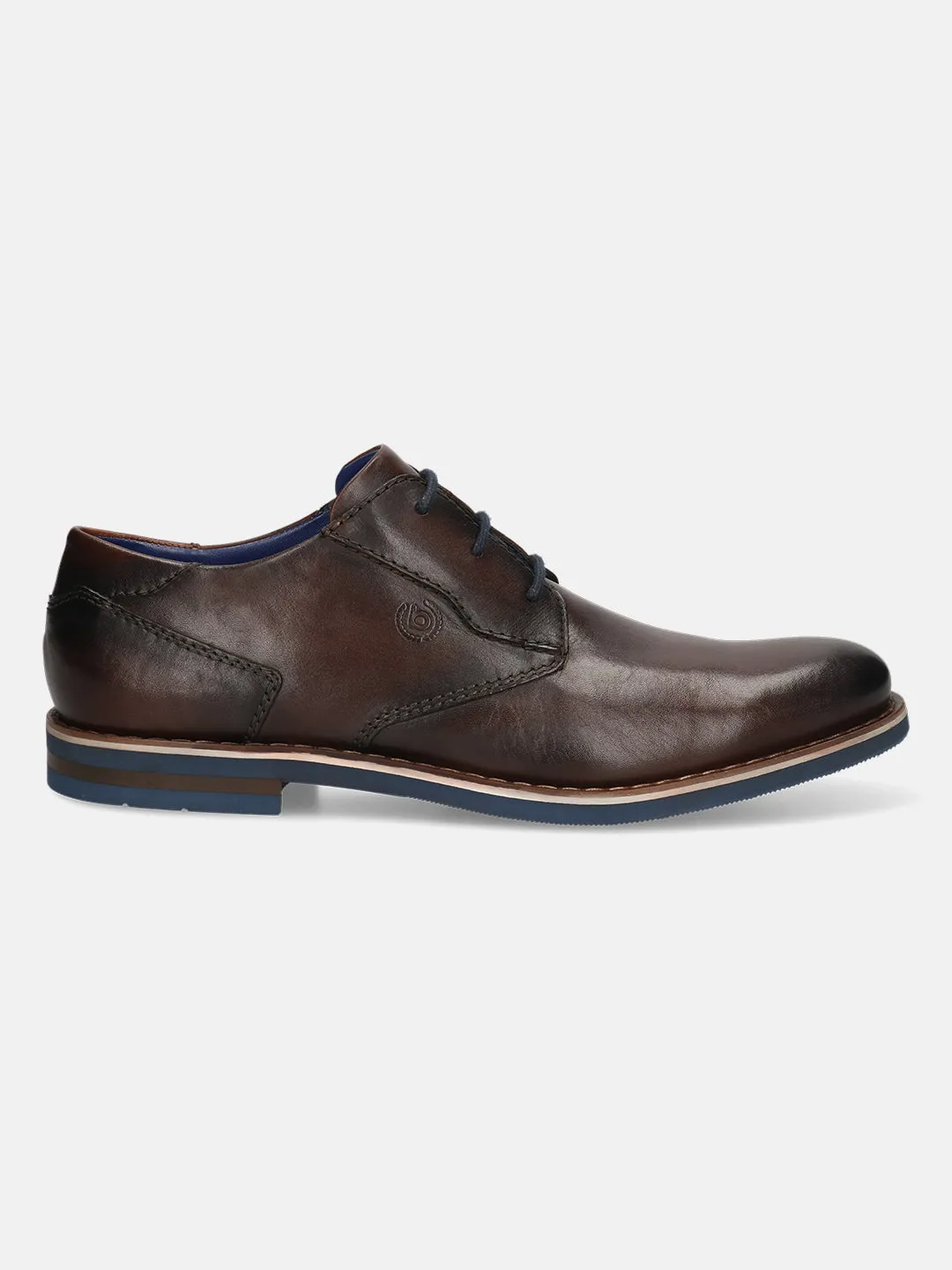 bugatti Dark Brown Premium Leather Derby shoes
