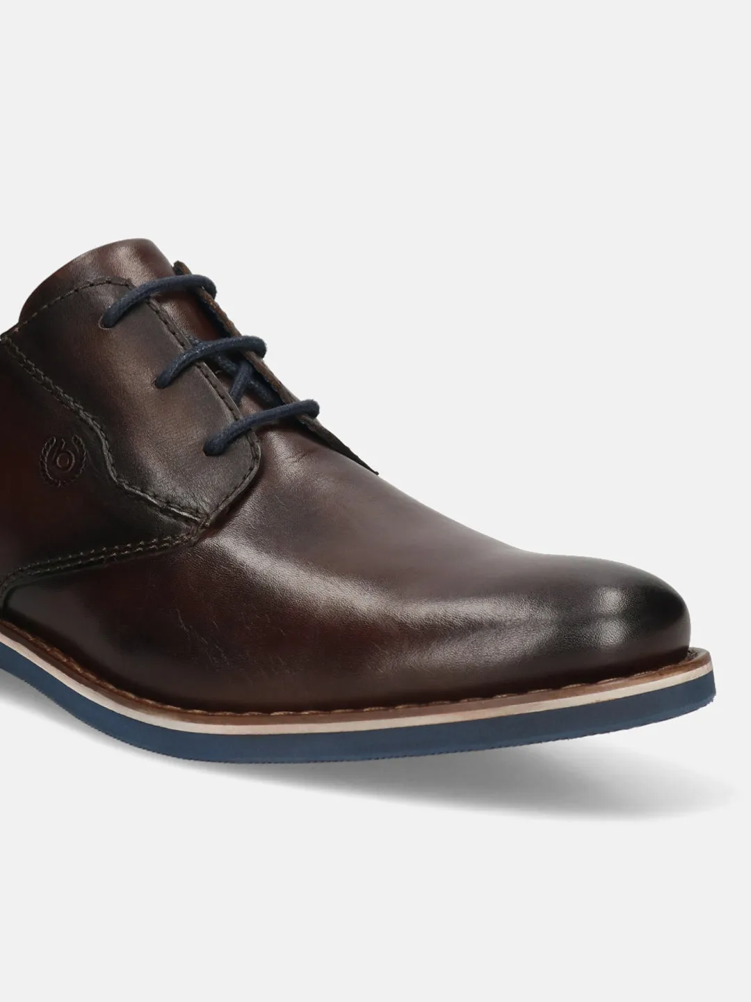 bugatti Dark Brown Premium Leather Derby shoes