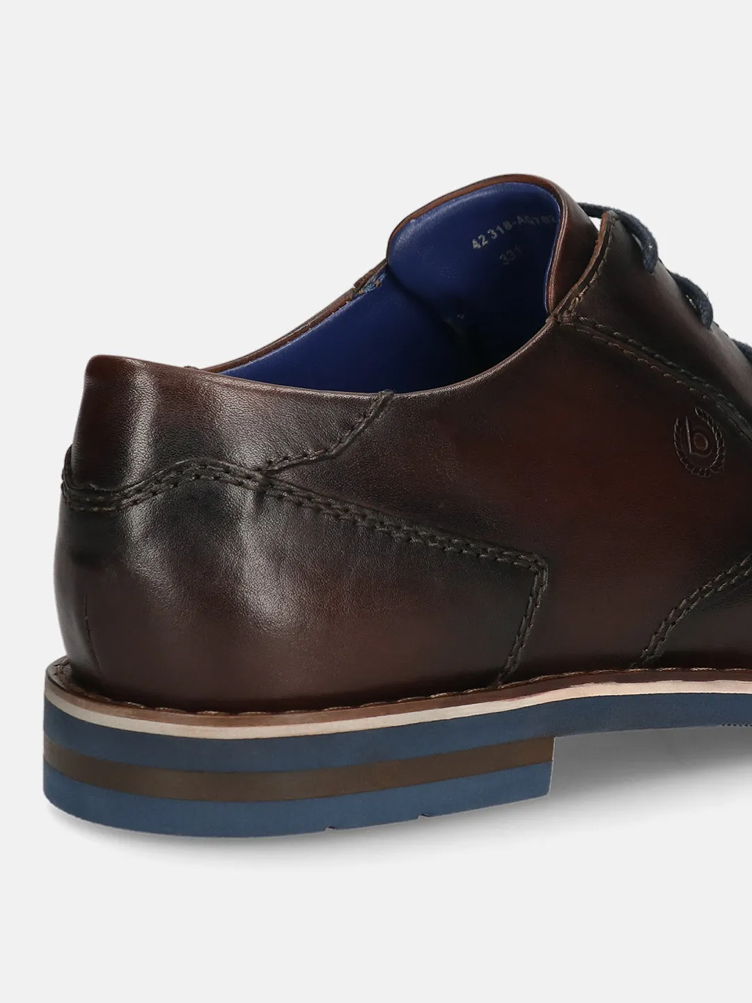 bugatti Dark Brown Premium Leather Derby shoes