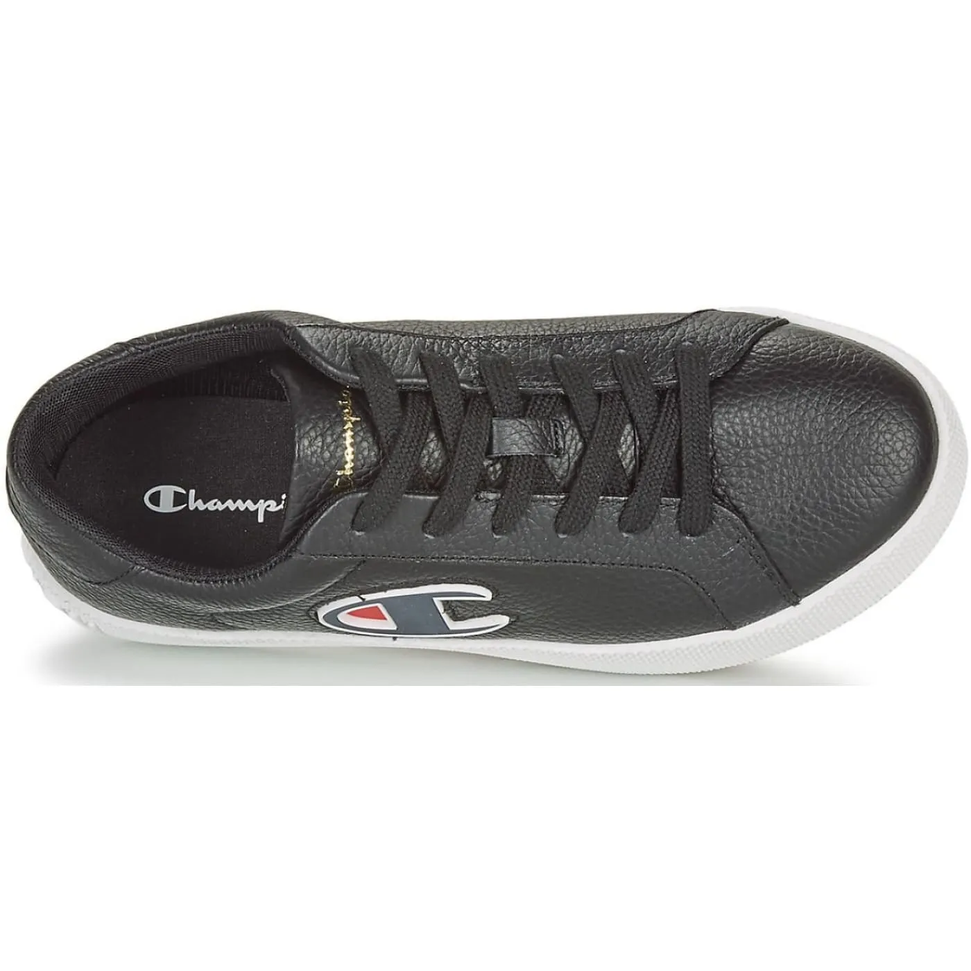 Champion Era Black White Leather Womens Trainers Shoes