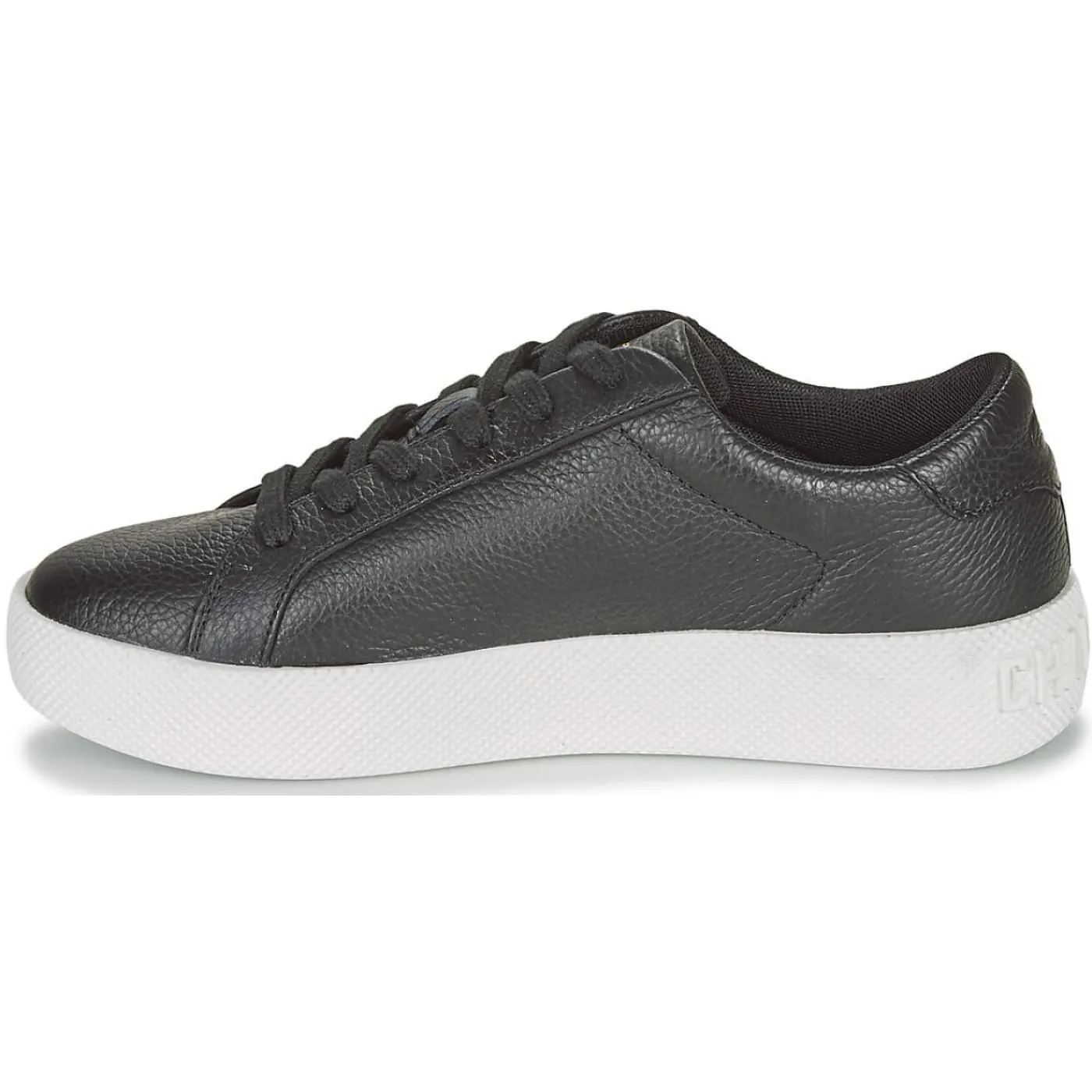 Champion Era Black White Leather Womens Trainers Shoes