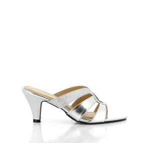 Dalessi Dolly Silver Glitter Slides