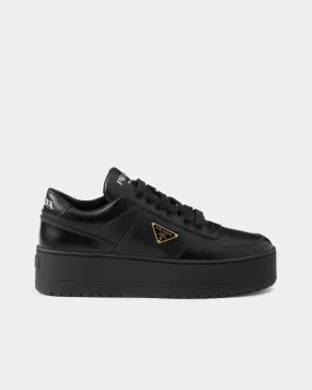 Downtown Bold Leather Black Low Top Sneakers