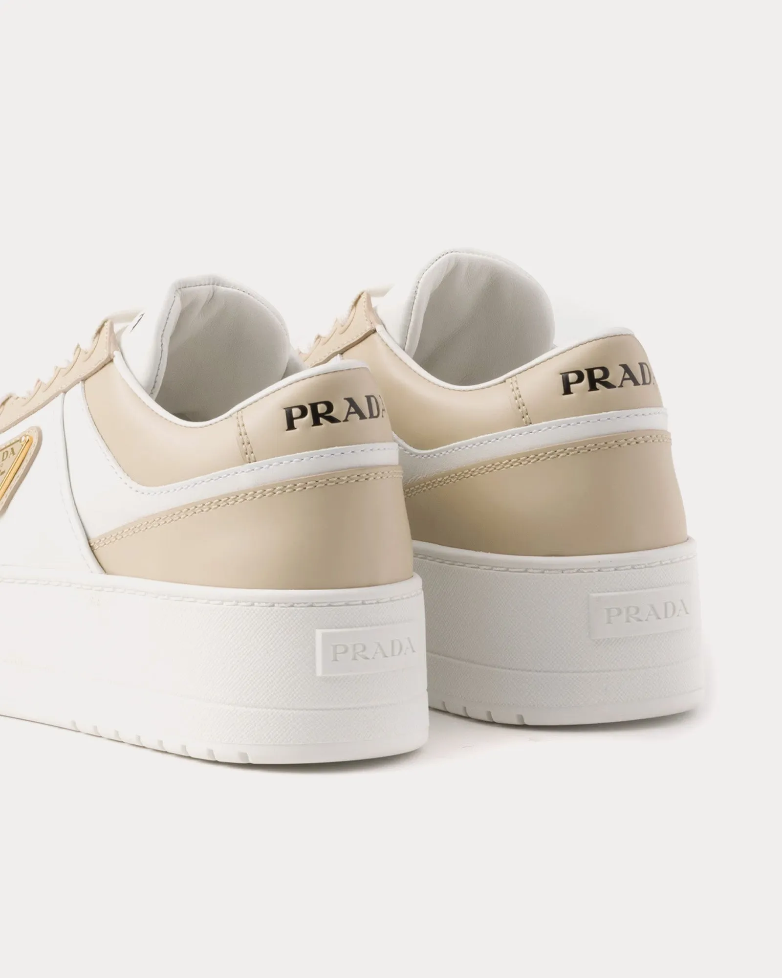 Downtown Bold Leather Desert / White Low Top Sneakers
