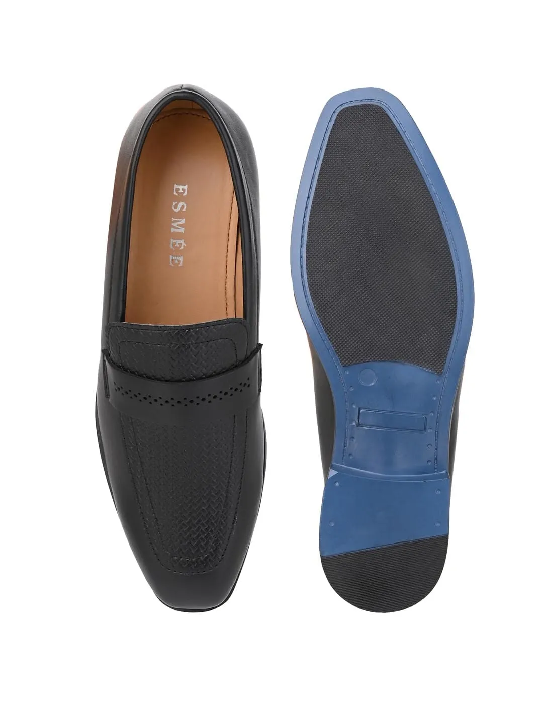 Esmee Black Men Formal Classic Slip Ons
