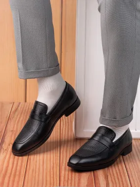 Esmee Black Men Formal Classic Slip Ons