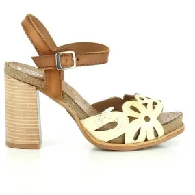 Felmini A074 White & Tan Sandals