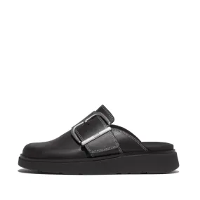 FitFlop x Song Hye Kyo <br>GEN-FF Maxi-Buckle Contrast-Stitch Leather Mules