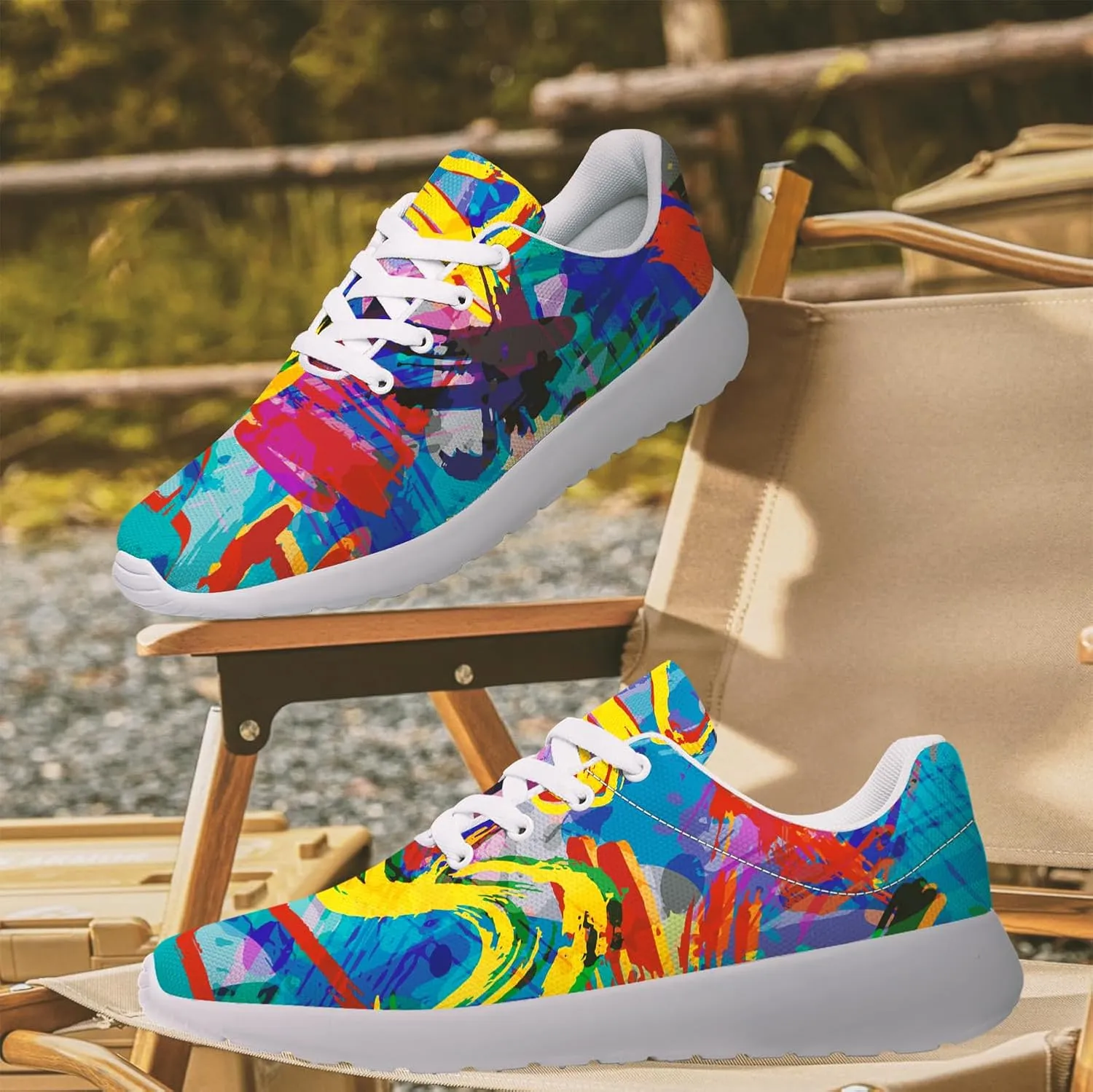 Graffiti Sneakers for Women Men Tennis Shoes Funny Running Shoes Gifts for Her Him