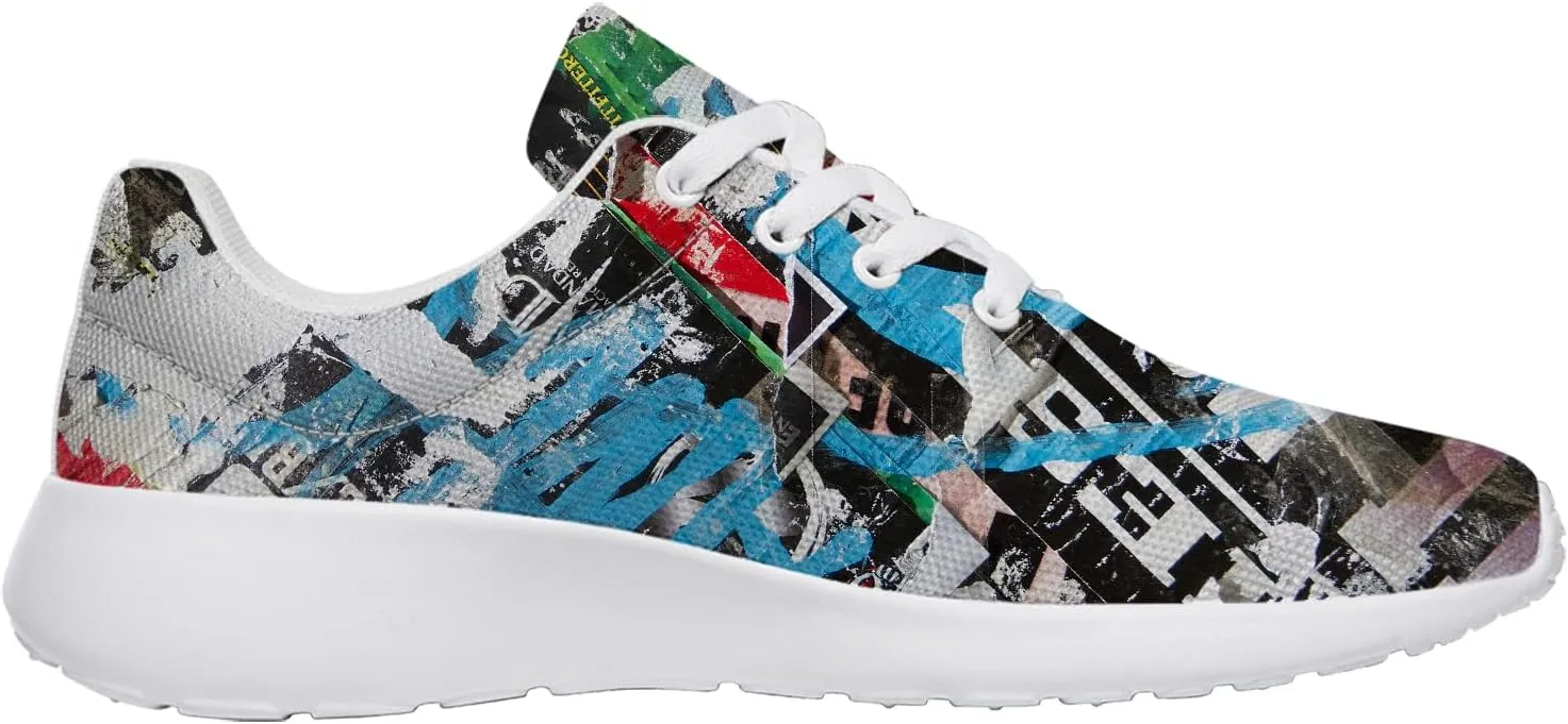 Graffiti Sneakers for Women Men Tennis Shoes Funny Running Shoes Gifts for Her Him