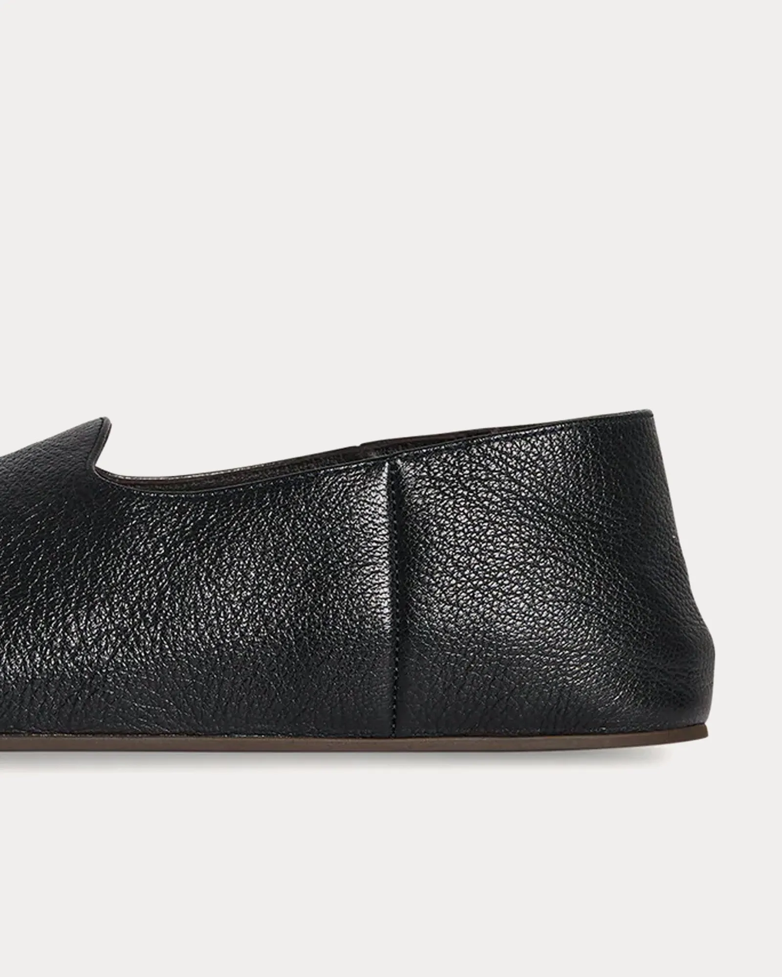 Hugh Leather Black Slip Ons