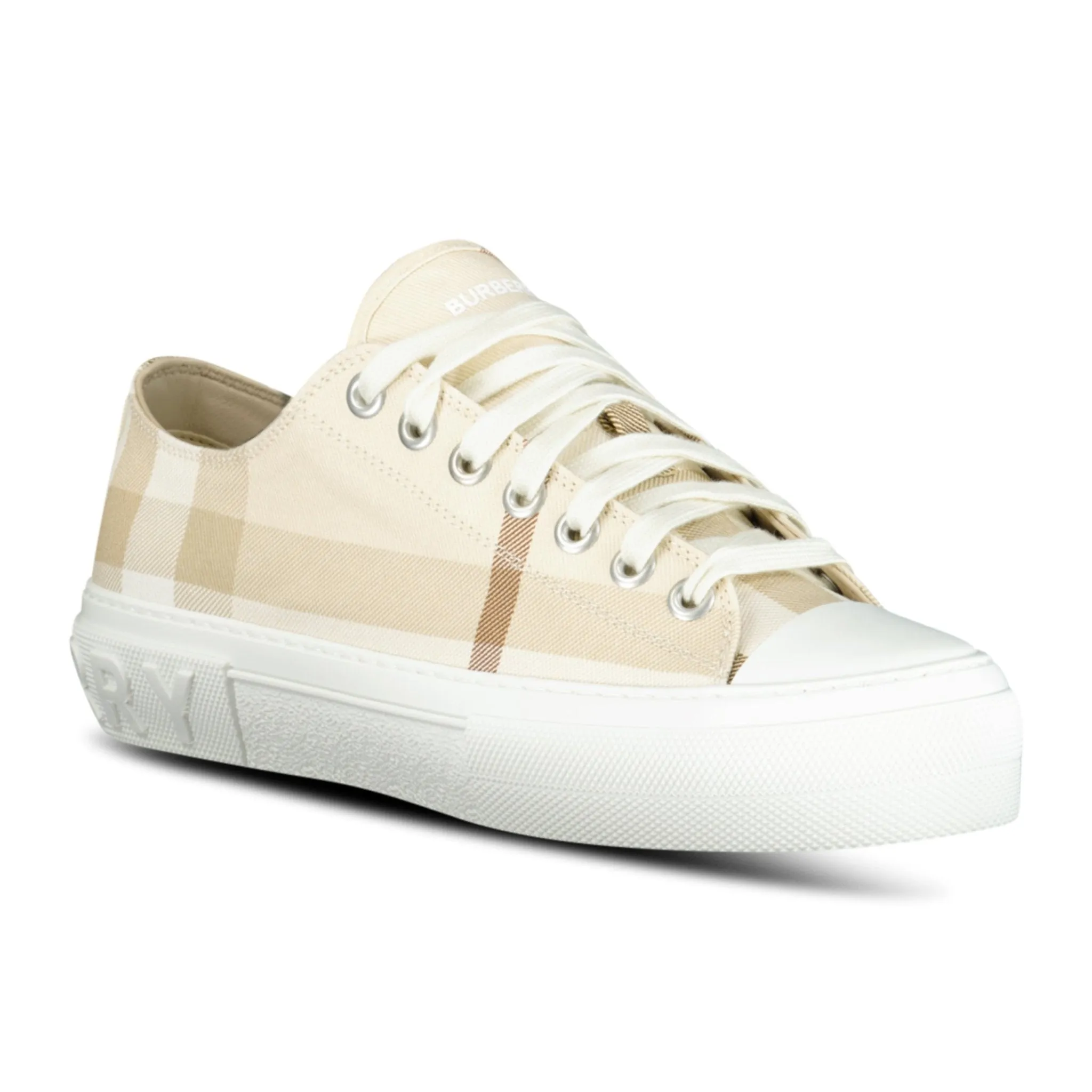 'Jack Low' Check Trainers Soft Fawn