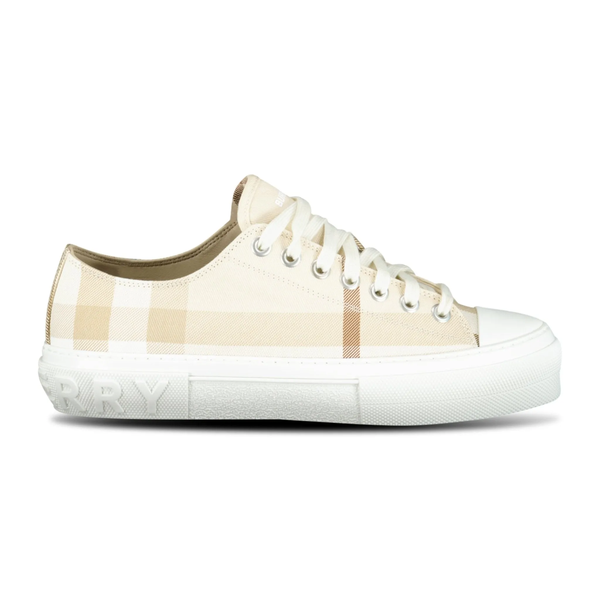 'Jack Low' Check Trainers Soft Fawn