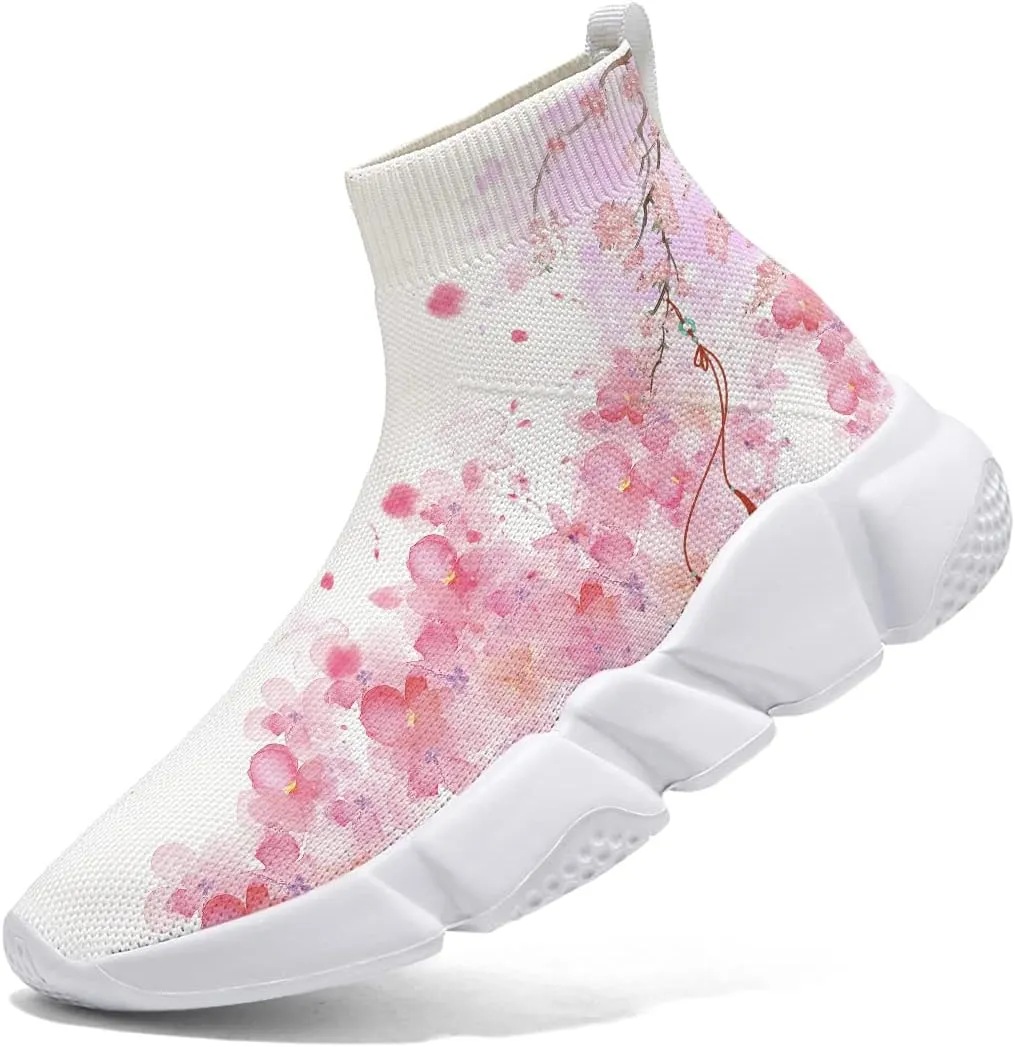 Japanese Graffiti Art Printed Shoes Boys Sneakers Girls Casual Walking Socks Shoes