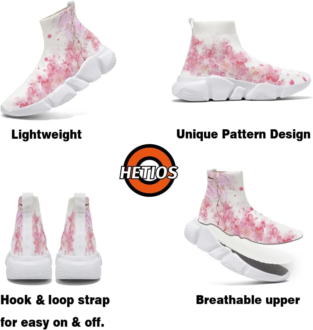 Japanese Graffiti Art Printed Shoes Boys Sneakers Girls Casual Walking Socks Shoes