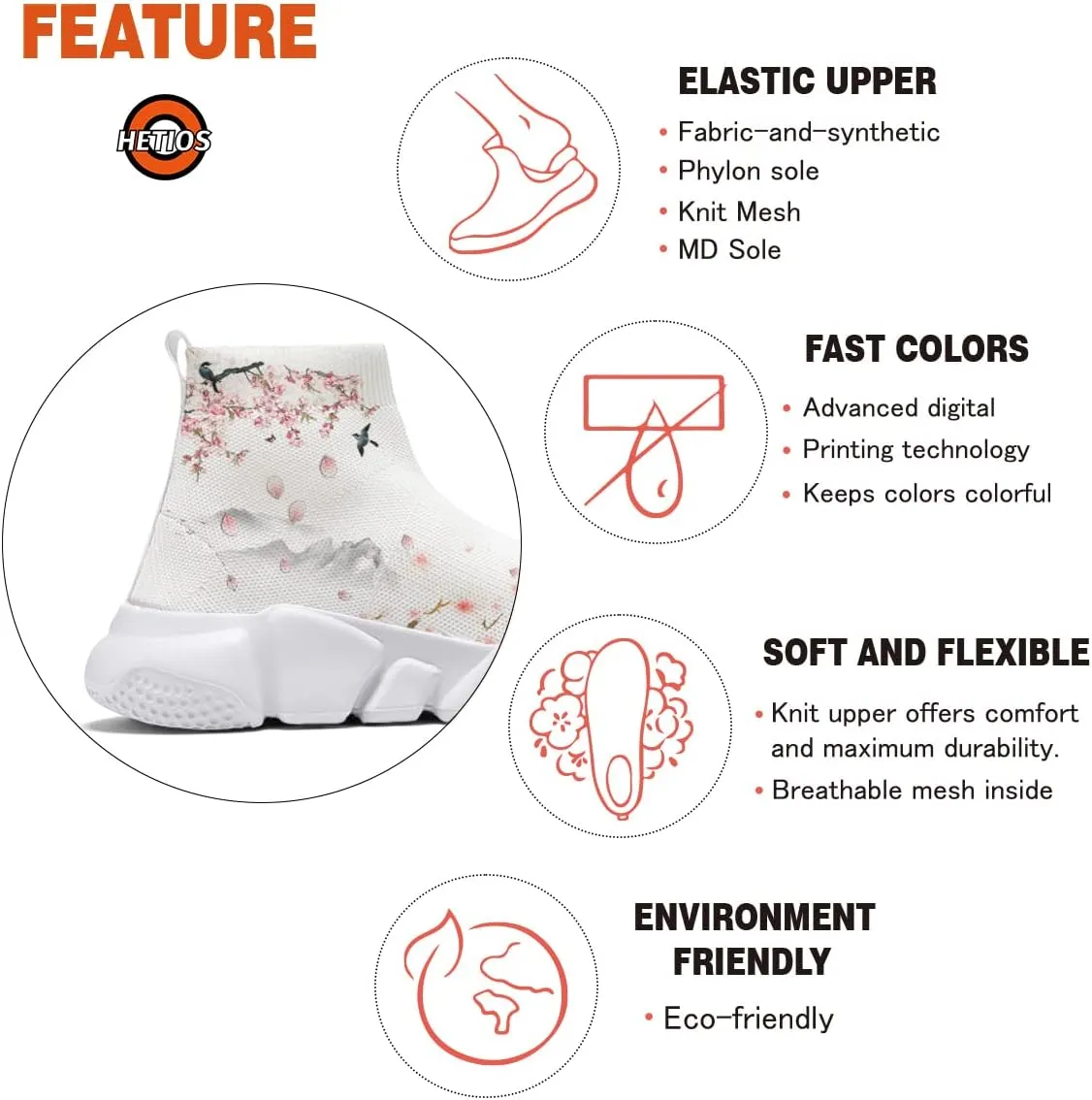 Japanese Graffiti Art Printed Shoes Boys Sneakers Girls Casual Walking Socks Shoes