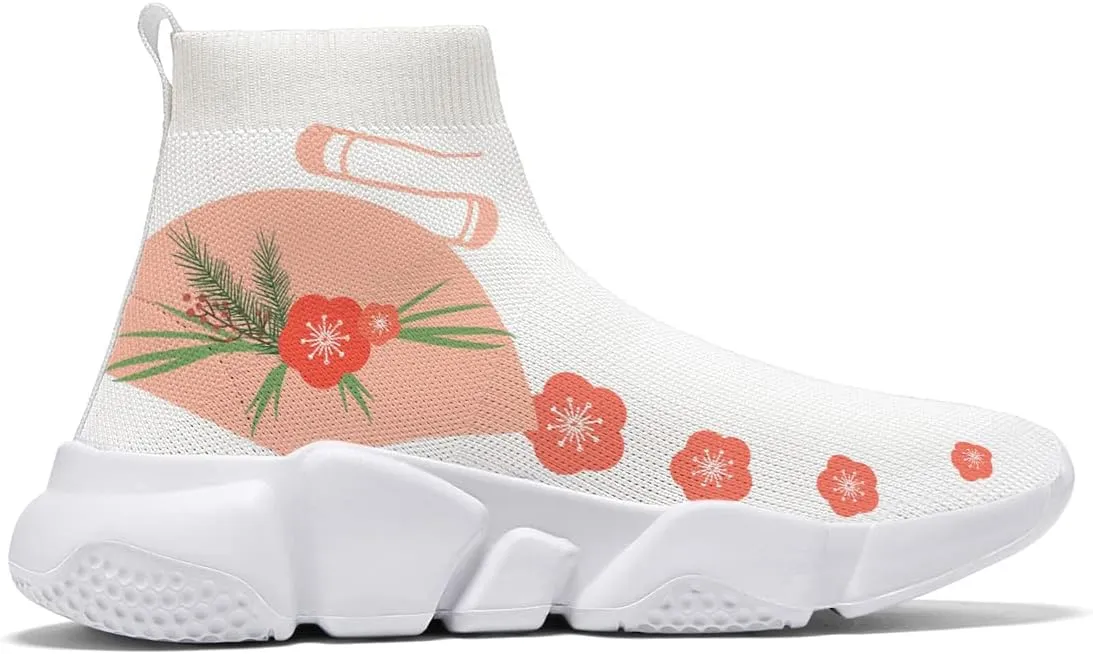 Japanese Graffiti Art Printed Shoes Boys Sneakers Girls Casual Walking Socks Shoes