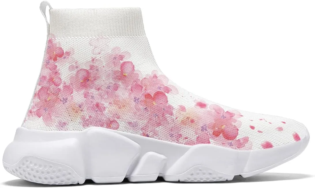Japanese Graffiti Art Printed Shoes Boys Sneakers Girls Casual Walking Socks Shoes