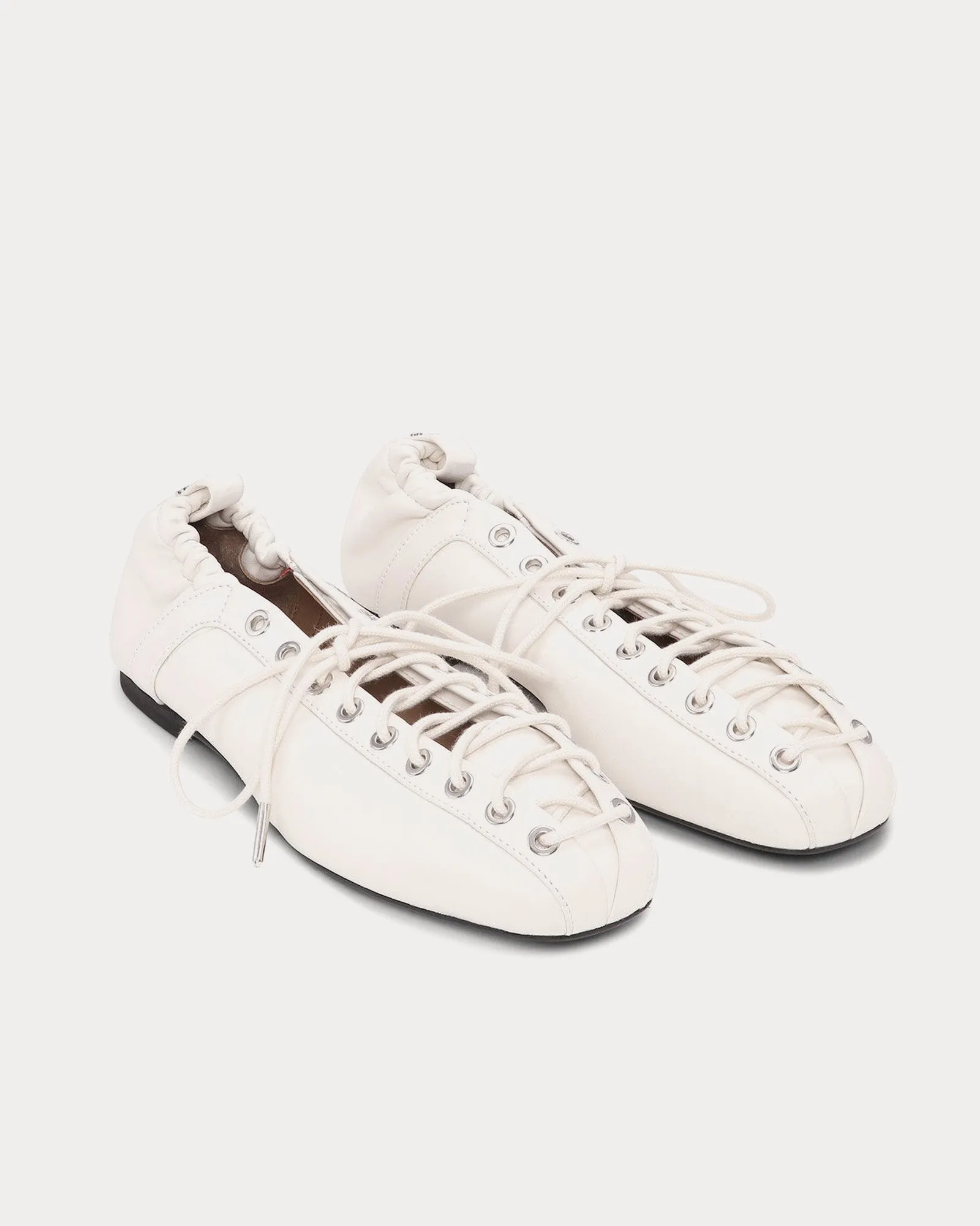 Lace Up Ballerina Egret Slip Ons