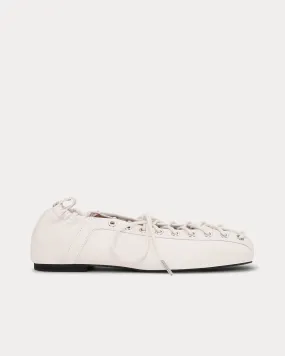 Lace Up Ballerina Egret Slip Ons