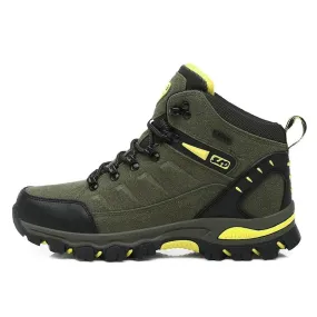 Men Women Hiking Shoes, Climbing Boots, Genuine Leather Waterproof Ankle Boots