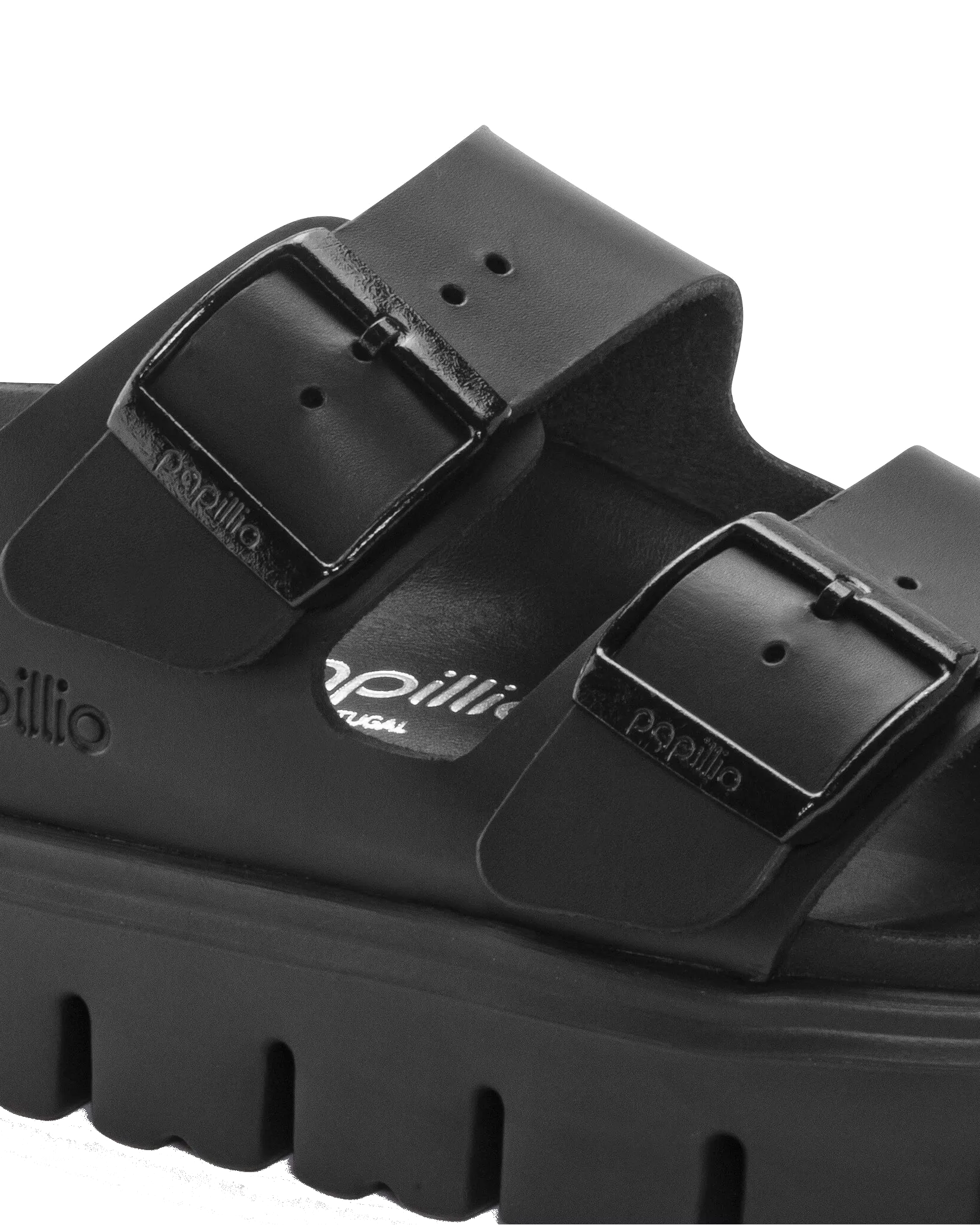 Papillio Arizona Chunky Natural Leather Sandals in Black