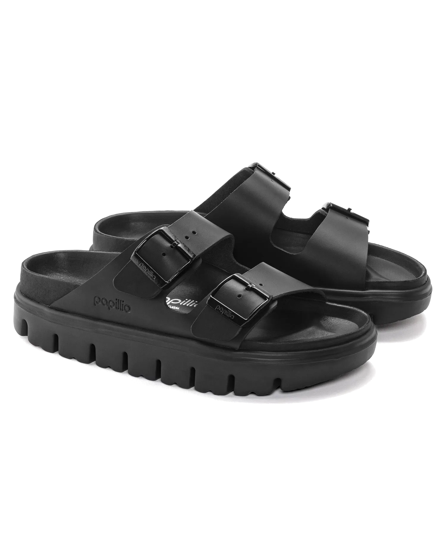Papillio Arizona Chunky Natural Leather Sandals in Black