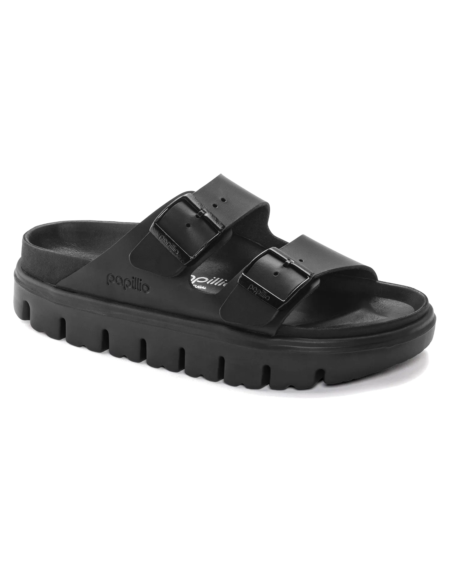 Papillio Arizona Chunky Natural Leather Sandals in Black