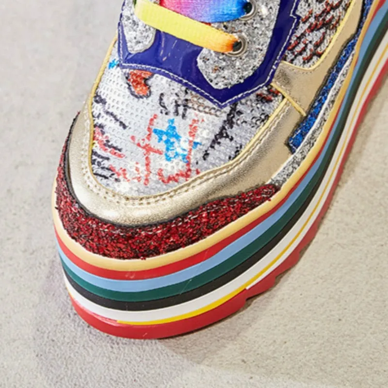 Rainbow Chunky Sneakers