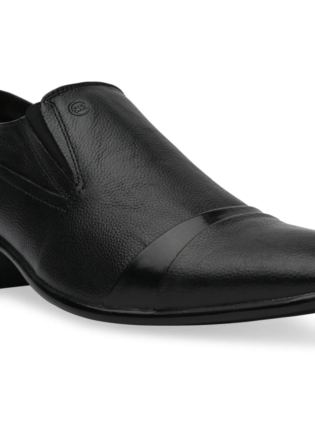Regal Black Mens Formal Leather Slip Ons