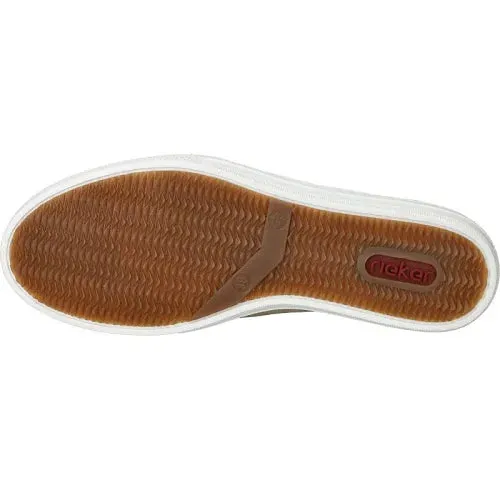 Rieker L5903-62 Alula Light Gold Metallic Leather Trainers