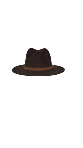SOLID CHOCOLATE BROWN FEDORA