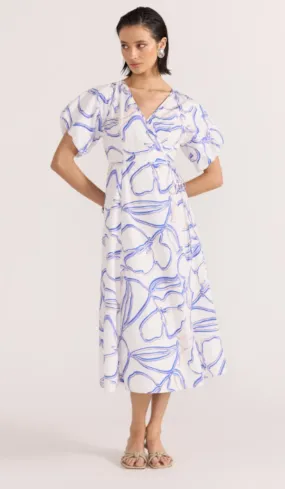 Soraya Wrap Midi Dress Floral