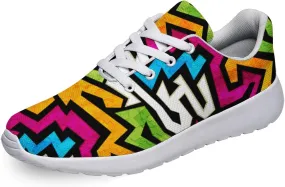 Women Men Colored Graffiti Texture Grunge Shoes Personalited 3D Print Running Shoes Athletic Tennis Sneakers