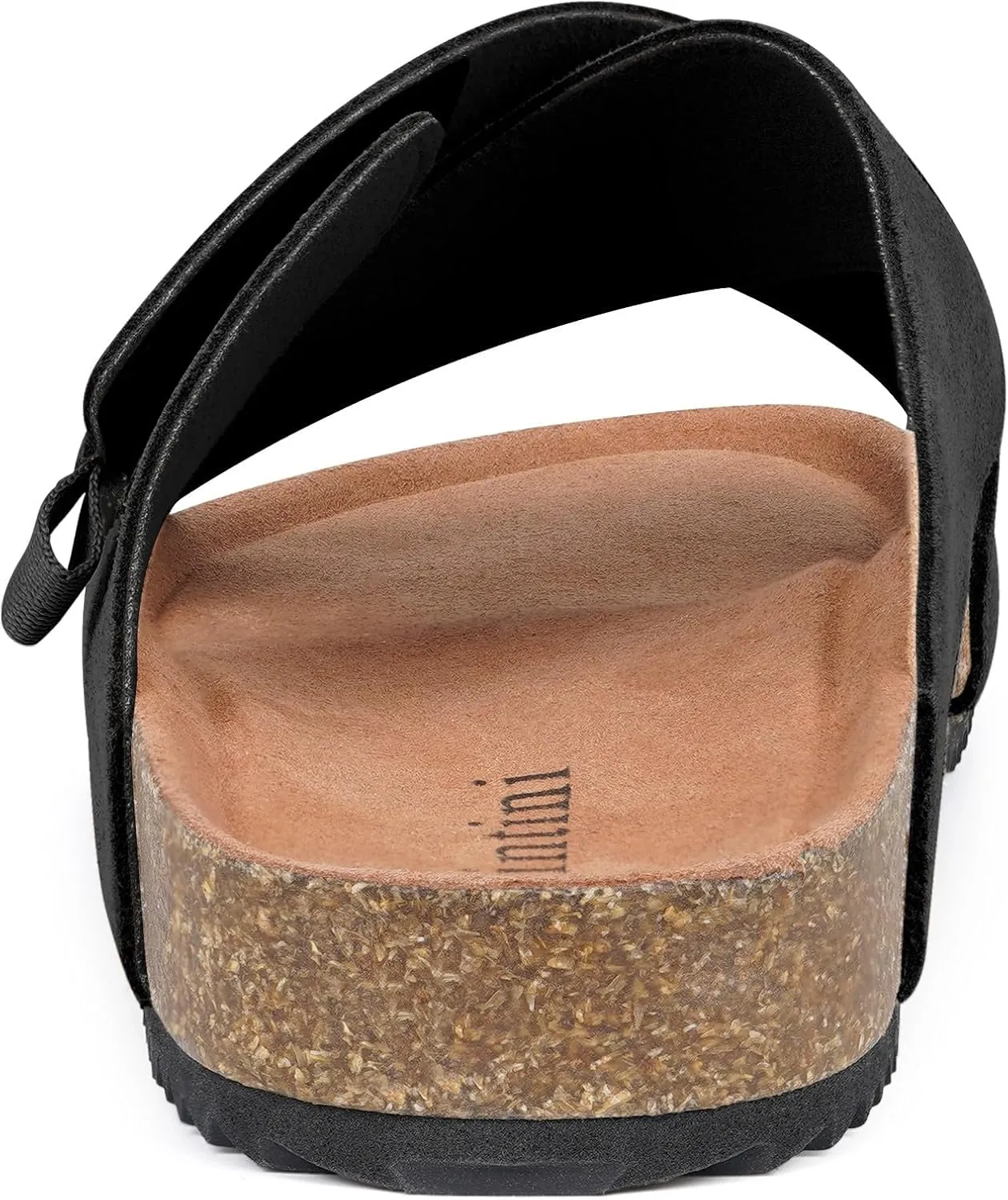 Womens Cork Footbed Slides Sandals Suede Leather Flat Sandals Cross Band Summer Slip on Open Toe Slippers Arch Support for Indoor Outdoor with Adjustable Straps