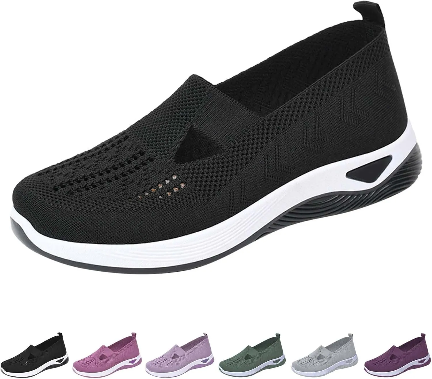 Women's Woven Orthopedic Breathable Soft Sole Non Slip Work Shoes Women Walking Men Casual Shoes Women Shoes Sneakers Black Tennis Shoe Loafers Shoe