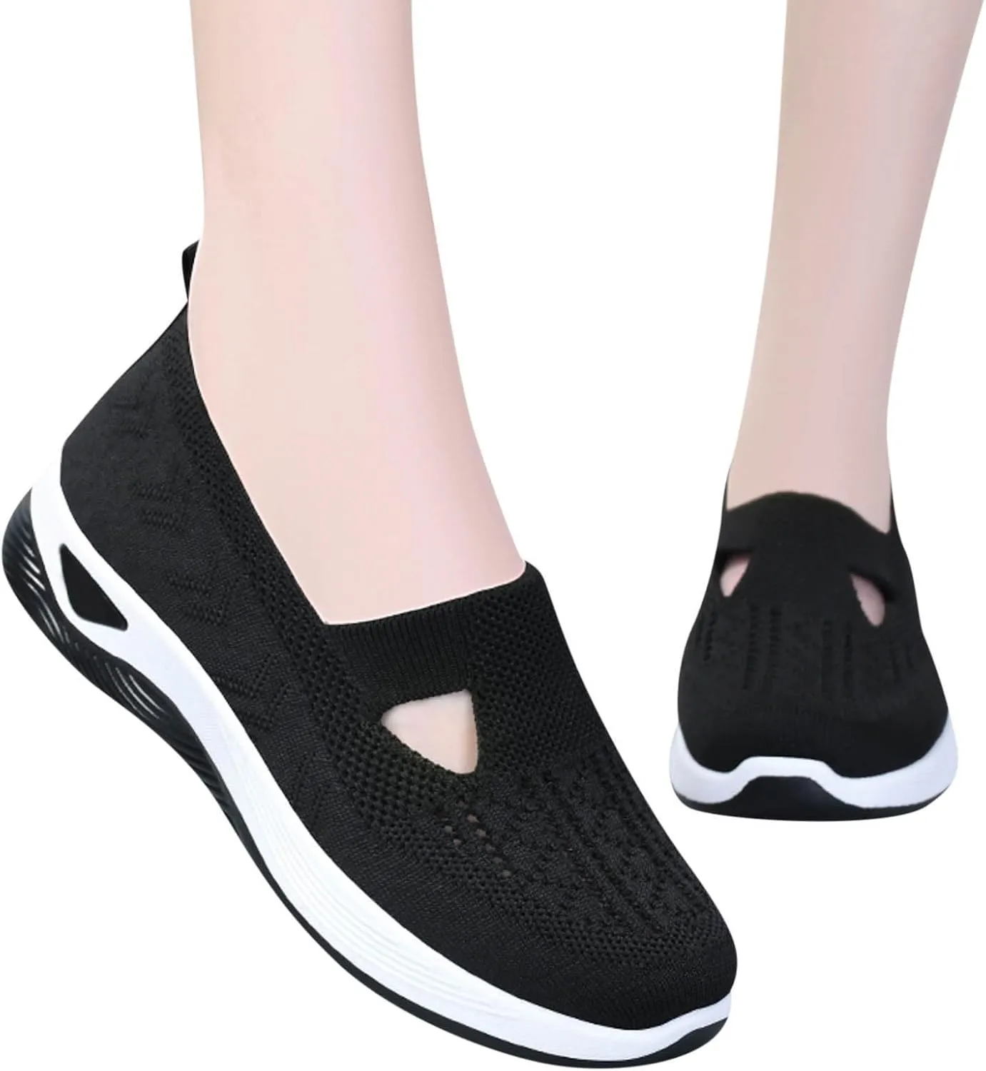 Women's Woven Orthopedic Breathable Soft Sole Non Slip Work Shoes Women Walking Men Casual Shoes Women Shoes Sneakers Black Tennis Shoe Loafers Shoe