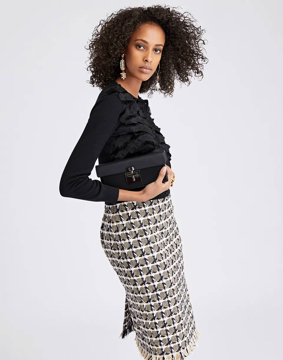Zebra Embroidered Merino Cardigan